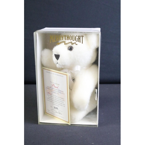 281 - Five Merrythought teddy bears to include Custard & Cream (ltd edn no. 10/10, with certificate), Peac... 