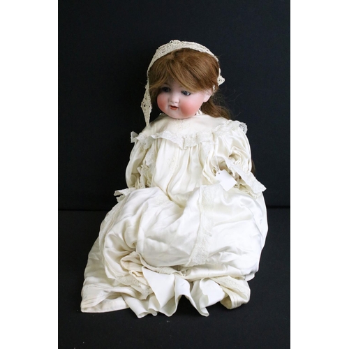 282 - Six early 20th C Armand Marseille bisque headed dolls with sleeping eyes, jointed composition limbs,... 