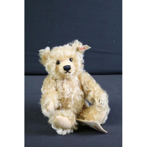 283 - Seven Steiff teddy bears to include 665981 Peace Bear ltd edn, 670527 Steiff 2000 Teddy 22 Blond ltd... 