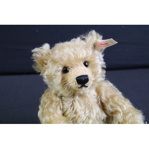 283 - Seven Steiff teddy bears to include 665981 Peace Bear ltd edn, 670527 Steiff 2000 Teddy 22 Blond ltd... 