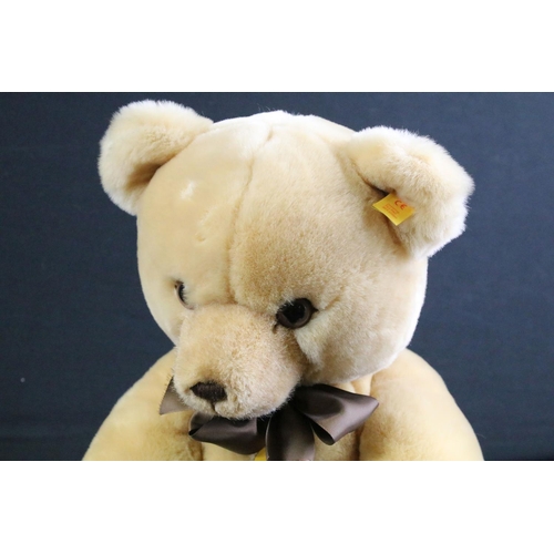 283 - Seven Steiff teddy bears to include 665981 Peace Bear ltd edn, 670527 Steiff 2000 Teddy 22 Blond ltd... 