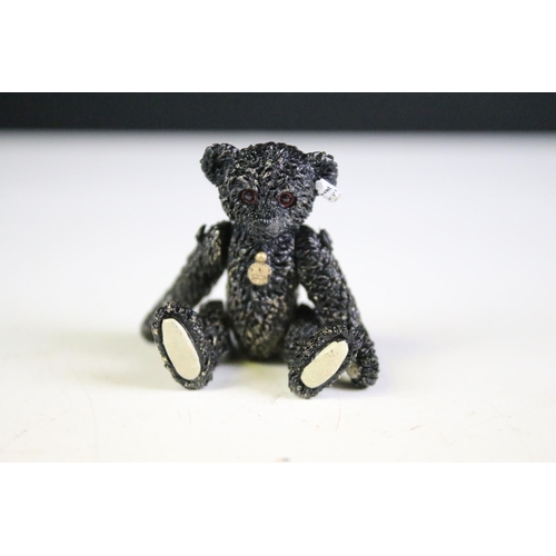 289 - Steiff pewter miniature collection of 10 models / teddy bears, to include Little Elephant 1893, Tedd... 