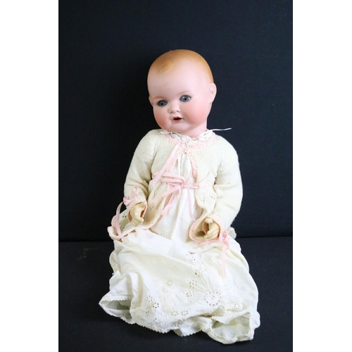 290 - Five early 20th C Armand Marseille bisque headed dolls with glass eyes, jointed composition limbs & ... 