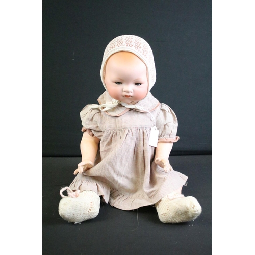 290 - Five early 20th C Armand Marseille bisque headed dolls with glass eyes, jointed composition limbs & ... 