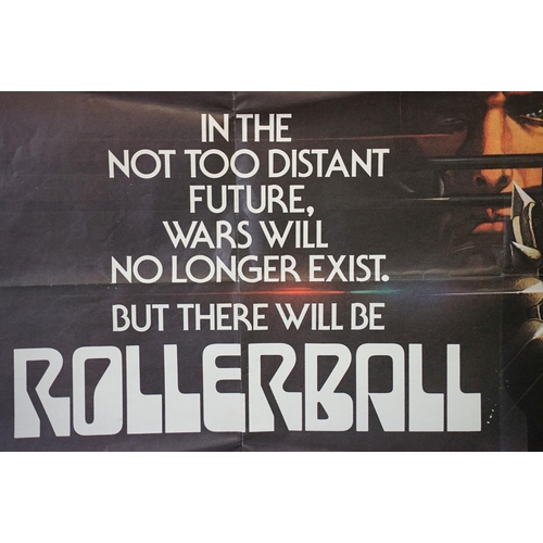 389A - Three vintage Sci-Fi quad posters featuring Logan's Run, Capricorn One & Roller Ball, condition vari... 