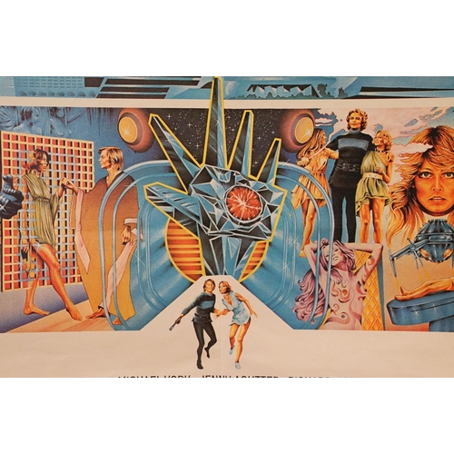 389A - Three vintage Sci-Fi quad posters featuring Logan's Run, Capricorn One & Roller Ball, condition vari... 