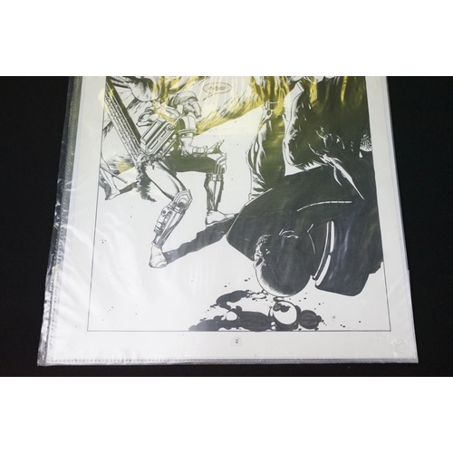 390A - Star Wars - Two original Dark Horse Comics Star Wars Tales of The Jedi 1993 comic art pen and ink ar... 