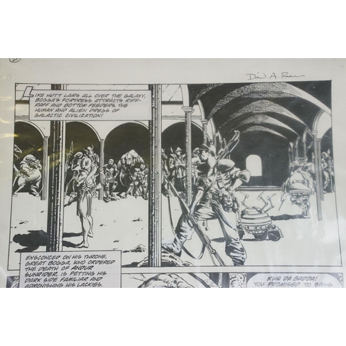 390A - Star Wars - Two original Dark Horse Comics Star Wars Tales of The Jedi 1993 comic art pen and ink ar... 