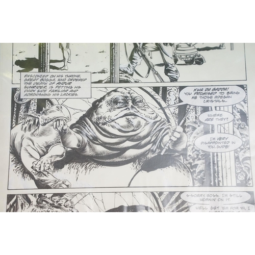 390A - Star Wars - Two original Dark Horse Comics Star Wars Tales of The Jedi 1993 comic art pen and ink ar... 