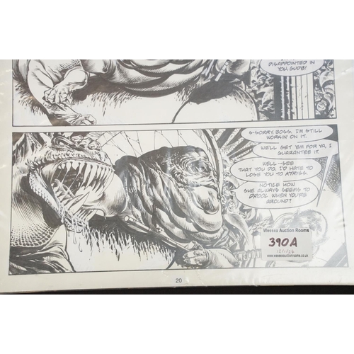 390A - Star Wars - Two original Dark Horse Comics Star Wars Tales of The Jedi 1993 comic art pen and ink ar... 