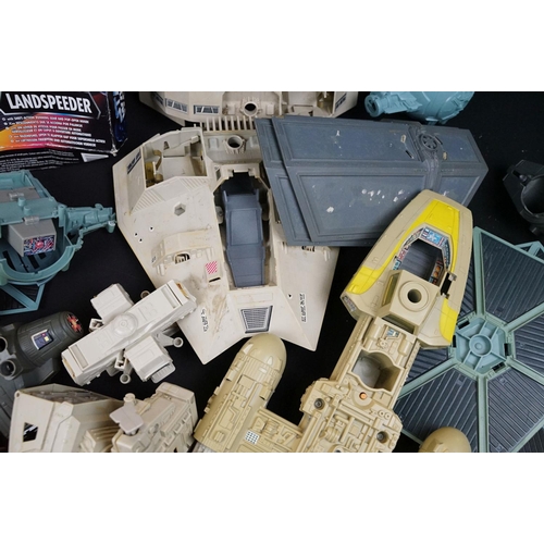 394 - Collection of original play worn Star Wars vehicles / vehicle parts & accessories, to include 3 x Sn... 