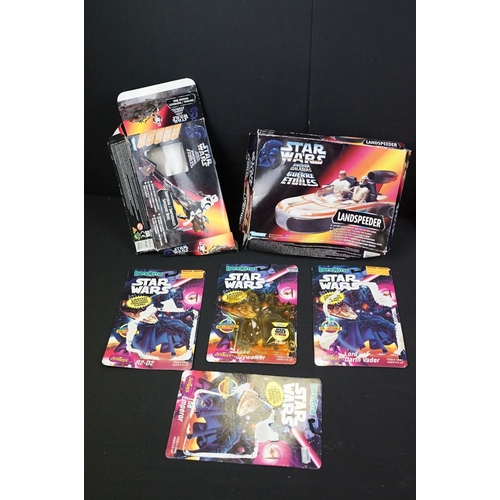 394 - Collection of original play worn Star Wars vehicles / vehicle parts & accessories, to include 3 x Sn... 