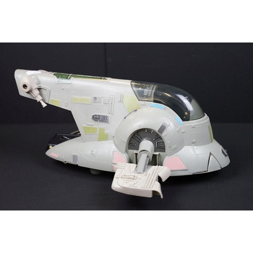 395 - Star Wars - Four original play worn Star Wars vehicles to include Rebel Transport, Slave 1 Boba Fett... 