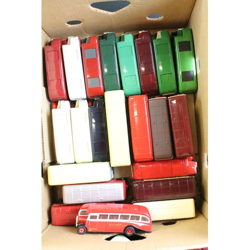 125A - Collection of 58 Corgi diecast model buses and coaches, diecast appears vg. (3 trays)