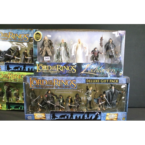 345 - Collection of five boxed Toy Biz The Lord Of The Rings The Fellowship Of The Ring figure sets to inc... 