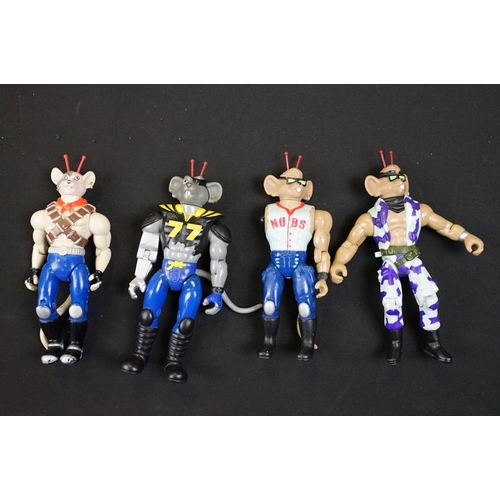 376 - Biker Mice From Mars and The Real Ghostbusters - Eight Galoob Biker Mice, 5 x motorbikes and Scorebo... 