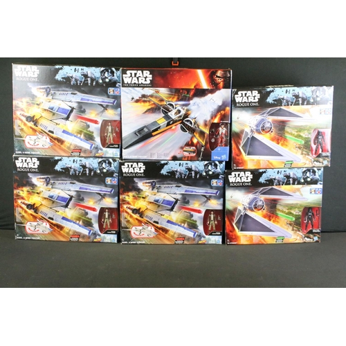 352 - Star Wars - Large collection of various boxed Hasbro play sets to include large X-Wing Fighter, 3 x ... 