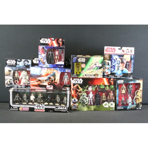 355 - Star Wars - Collection of 36 carded and boxed figures to include examples from The Vintage Collectio... 