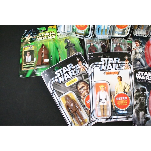 355 - Star Wars - Collection of 36 carded and boxed figures to include examples from The Vintage Collectio... 