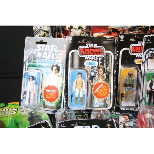 355 - Star Wars - Collection of 36 carded and boxed figures to include examples from The Vintage Collectio... 