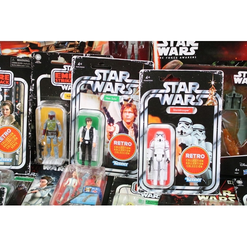 355 - Star Wars - Collection of 36 carded and boxed figures to include examples from The Vintage Collectio... 