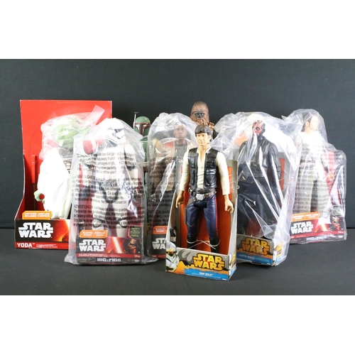 356 - Star Wars - Collection of nine boxed / carded Jakks Pacific Star Wars 18 inch figures to include Bob... 