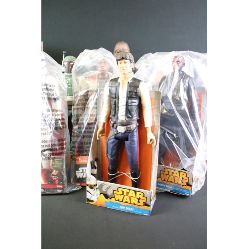 356 - Star Wars - Collection of nine boxed / carded Jakks Pacific Star Wars 18 inch figures to include Bob... 