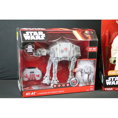 361 - Star Wars - Four boxed / carded Star Wars figures and vehicles to include two carded Jakks Pacific f... 