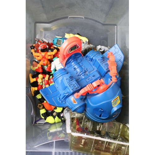 370 - Collection of 1990s action figures, vehicles and play sets, mainly TV related to to include Hasbro T... 