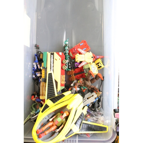 370 - Collection of 1990s action figures, vehicles and play sets, mainly TV related to to include Hasbro T... 