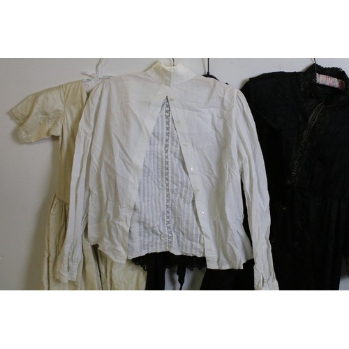 427 - Vintage fashion - A collection of 19th century onwards clothing & accessories to include a Victorian... 