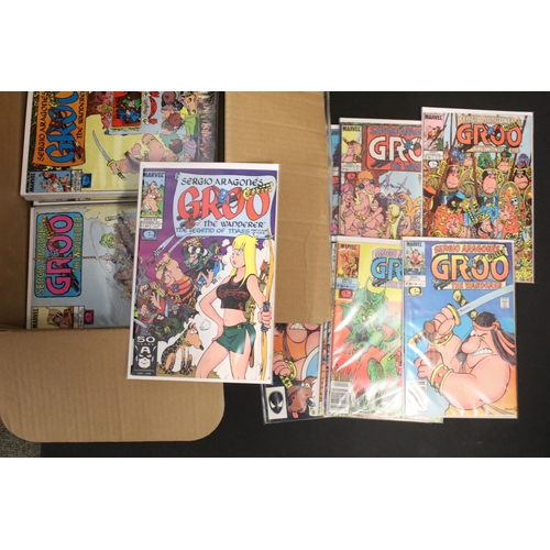 333 - Large collection of Marvel comics to include Groo The Wanderer 7-8, 10, 13-15, 19-28, 30-36, 40, 42-... 