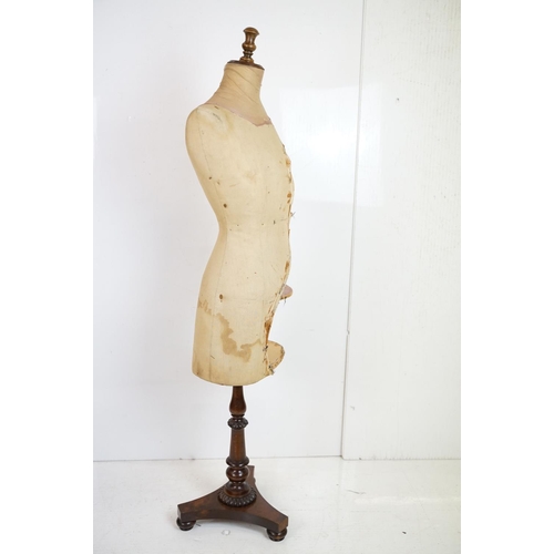 633 - 19th century Dress Maker’s Female Dummy, the torso cut through to one side and later fitted with thr... 