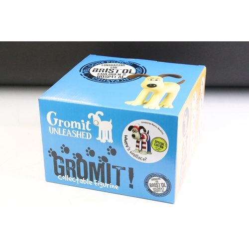 35 - Three Boxed Aardman Animations Wallace & Gromit 'Gromit Unleashed' figures to include Grrrrromit, Wh... 