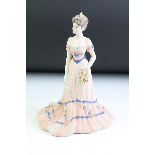 42 - Nine boxed Coalport lady figurines to include 2 x Ladies of Fashion (Melanie, Regina) and 7 x Age of... 