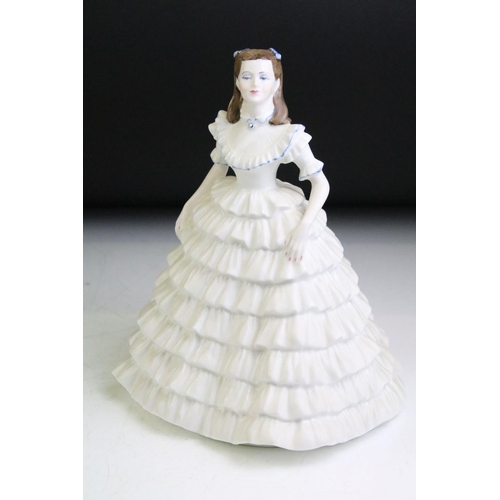 42 - Nine boxed Coalport lady figurines to include 2 x Ladies of Fashion (Melanie, Regina) and 7 x Age of... 