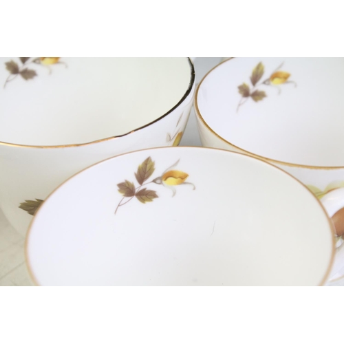 45 - Argyle Bone China tea set for six with yellow rose decoration, to include 6 cups & saucers, 6 tea pl... 