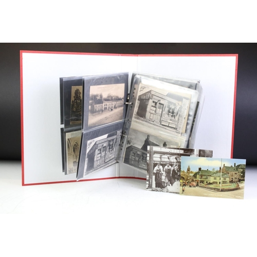 410 - Collection of postcards of local interest to include mostly postcards related to Calne, three embroi... 