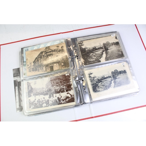 410 - Collection of postcards of local interest to include mostly postcards related to Calne, three embroi... 