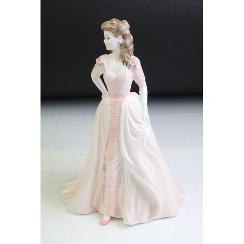 77 - Five Coalport porcelain lady figurines to include Ladies of Fashion Jacqueline (1995 Figurine of the... 