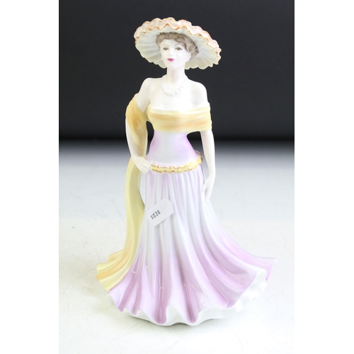 77 - Five Coalport porcelain lady figurines to include Ladies of Fashion Jacqueline (1995 Figurine of the... 