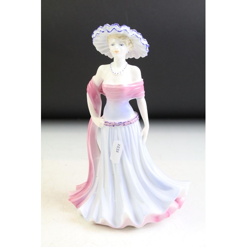 77 - Five Coalport porcelain lady figurines to include Ladies of Fashion Jacqueline (1995 Figurine of the... 