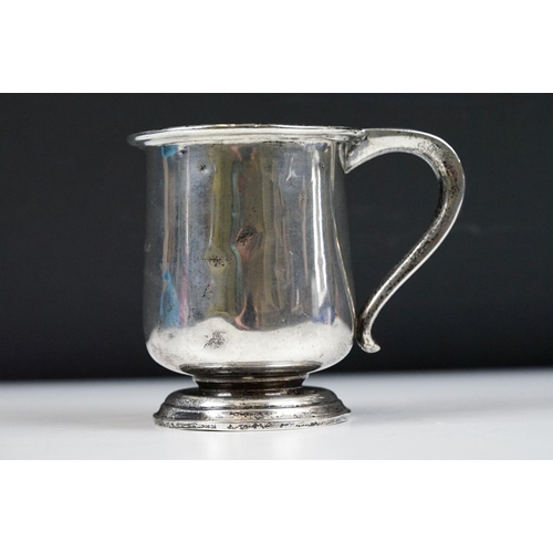 221A - A fully hallmarked sterling silver christening cup, assay marked for Birmingham and dated 1931