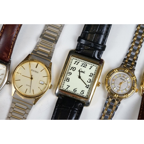 230 - A collection of ladies and gents wristwatches to include Limit, Sekonda and Accurist examples.