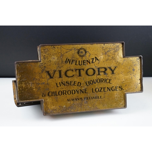 132 - Victory Linseed Liquorice novelty tin in the form of a Church, 26cm high; together with a Huntley & ... 