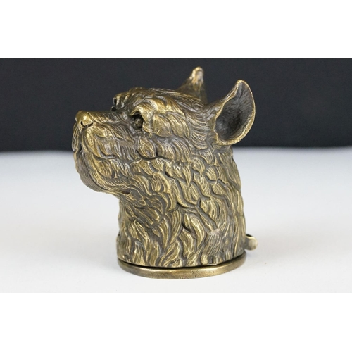 271 - Brass Cased Dog Vesta Case