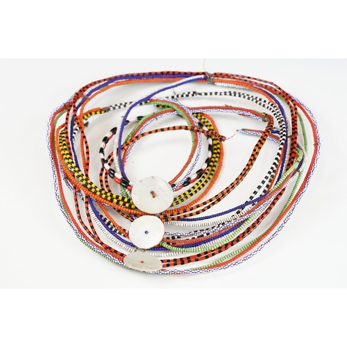 281 - A African tribal ceremonial beaded necklace.