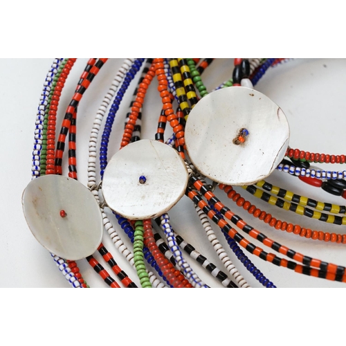 281 - A African tribal ceremonial beaded necklace.