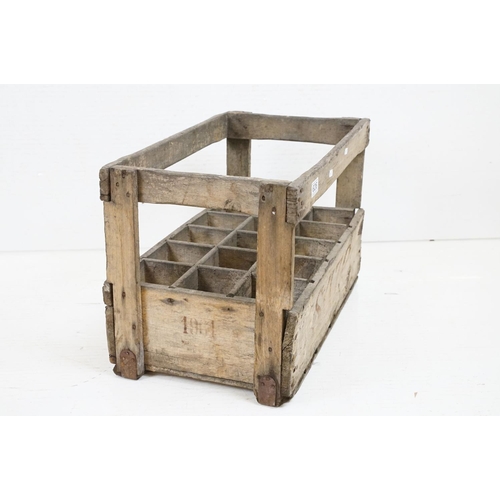 626 - Vintage French Wooden Advertising ' Suze ' Fifteen Bottle Crate, 39cm high x 57cm wide