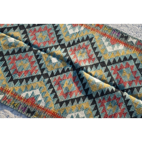 629 - Woolen Hand Knotted Maimana Kilim Rug, 172cm x 98cm